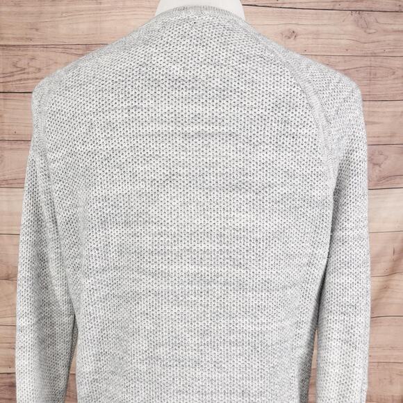 H&M Sweater Mens Large Gray Cotton Knit Crewneck Pullover Long Sleeve Casual - Picture 5 of 8